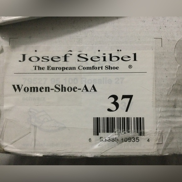 Josef Seibel Rosalie 27 Black Leather Shoe EU37 US 6 to 6.5 - Picture 9 of 10